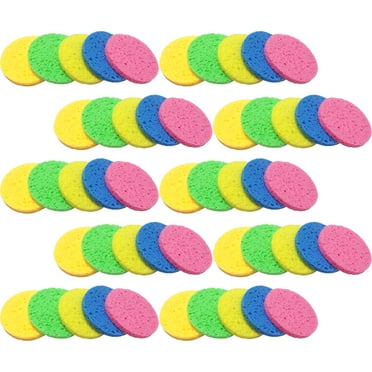 50 Pcs Sponge Cleansing Cotton Espojabon Exfoliante Makeup Remover Powder Puff Sponges Face Cleaning Cosmetic Wood Pulp