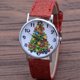 thumbnail image 1 of Reloj de mujer con diseño de árbol de Navidad, correa de cuero brillante y casual, reloj de cuarzo, 1 of 6
