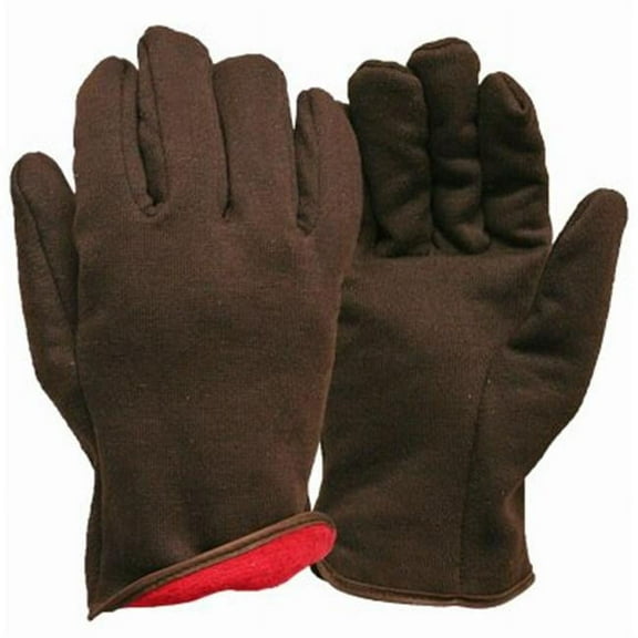 True Grip Brown Jersey Insulated Gloves, 9927