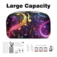 thumbnail image 3 of Musical Note USB Organizer Oxford Cloth Waterproof Electronic Gadget Storage Bag 5.9x9.44x3.14 in Hard Drive Case Portable Small Box Cell Phone Charger Cord Organizer, 3 of 6
