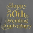 thumbnail image 3 of CafePress - 50Th Wedding Anniversary Gold Retro Typography T Shirt - Mens Comfort Colors Shirt, 3 of 5