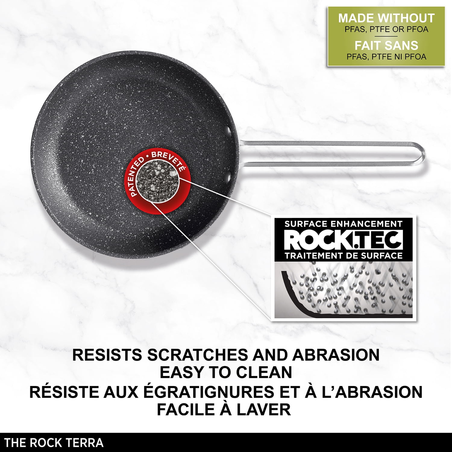 THE ROCK by Starfrit 6-In. Terra Collection Nonstick Fry Pan with Stainless Steel Handle