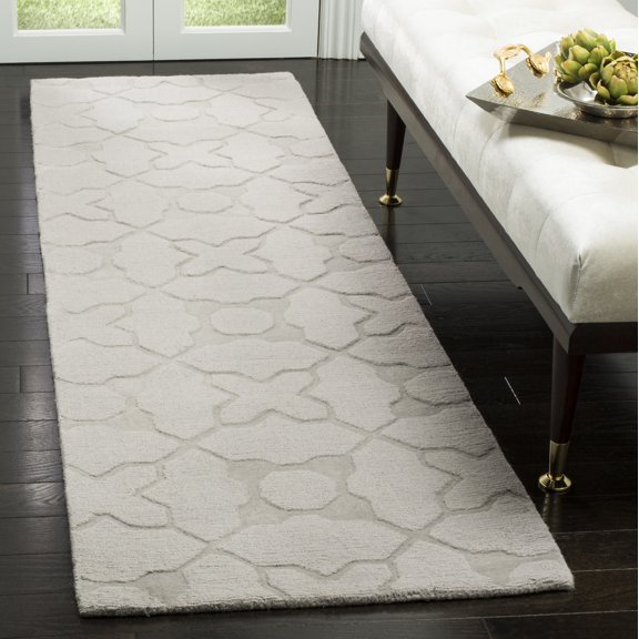Safavieh Impressions Richmal Geometric Wool Runner Rug, Silver, 2'3" x 6'