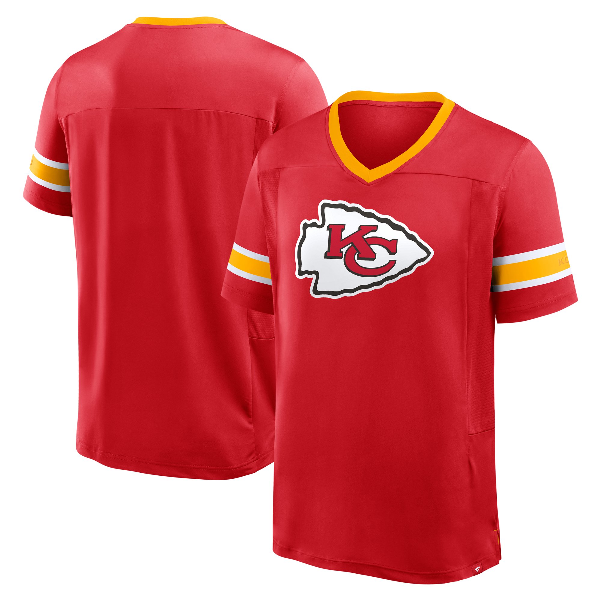 Men's Fanatics Red Kansas City Chiefs Hometown Premium Hashmark V-Neck T-Shirt