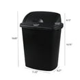 thumbnail image 3 of 6 Gallon Kitchen Trash Cans 4-Pack, Black Plastic Garbage Cans with Lid & Swing Top, Indoor/Outdoor Waste Bins for Home, Office, Restaurant, 3 of 3