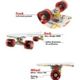 thumbnail image 4 of MoBoard 27“ Skateboard for Kids & Adults Professional & Beginner Levels with Interchangeable Wheels, Red/Spray, 4 of 5
