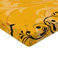 thumbnail image 2 of Ambesonne Orange Fitted Sheet, Pumpkins Bats Halloween, Twin XL Size, Orange and Black, 2 of 3