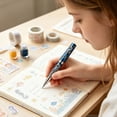 thumbnail image 7 of Linnome Beautiful Ocean Themed Rollerball Pen Vintage 2D Printed Design - Elegant Marine Pattern Writing Pen 2ml Refill - Collectible Sea Life Ballpoint Pen for Office Business Gift, 7 of 7