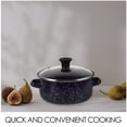 thumbnail image 3 of unbranded 1Jgo Olla De Esmalte Azul Con Plano Para Leche Salsas Postres Y, 3 of 6