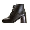 thumbnail image 3 of PEERAGE Selma Women's Wide Width Leather Dress Ankle Boots BLACK 7, 3 of 6