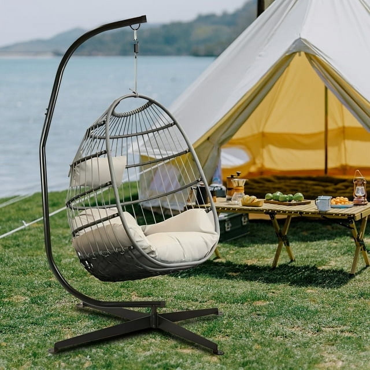 Hammaka Trailer Hitch Steel Hanging Chair Stand with Frame Seat Walmart