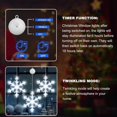 thumbnail image 3 of LYUBASA Timer 3Pcs Christmas Window Lights Decorations, Battery Powered Christmas Hanging White Lighted Snowflake Shaped LED Sucker for Xmas Lamp Tree Fireplace Indoor Outdoor Decor, 3 of 8