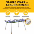 thumbnail image 4 of Purple Spring Floral Table Cloths for 8 Foot Rectangle Tables, Butterfly Farmhouse Patio Waterproof Elastic Fitted Tablecloths, Washable Rectangular Table Cover for Camping, 4 of 8