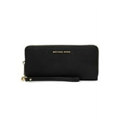 Michael Kors Jet Set Ladies Large Black Leather Long Wallet 32S5GTVE9L001