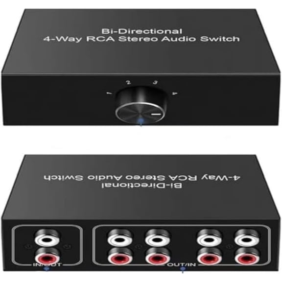 4-Way Bi-Directional L/R Stereo Audio Selector