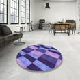 thumbnail image 4 of Ahgly Company Machine Washable Indoor Rectangle Transitional Purple Amethyst Purple Area Rugs, 4' x 6', 4 of 7