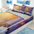 thumbnail image 3 of Erosebridal Orange Painted Lighthouse Zipper Full Size Comforter Sets with Fitted Sheet and 2 Pillowcases for Boys Girls, Seagull Wave Sunset Zipper Bedding Set, Gray Reversible, 4pcs, 3 of 7