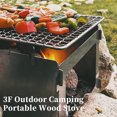 thumbnail image 2 of Amdohai Poêle de Camping Pliable Barbecue Gril Poêle BBQ en Acier Inoxydable Poêle à Bois Gril de Randonnée et Pique-Nique Extérieur, 2 of 8