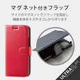 thumbnail image 3 of ELECOM Étui iPhone 12 mini Qi rechargeable en Cuir Souple avec Fine Couture Aimant Noir Rouge PM-A20APLFU2RD, 3 of 5