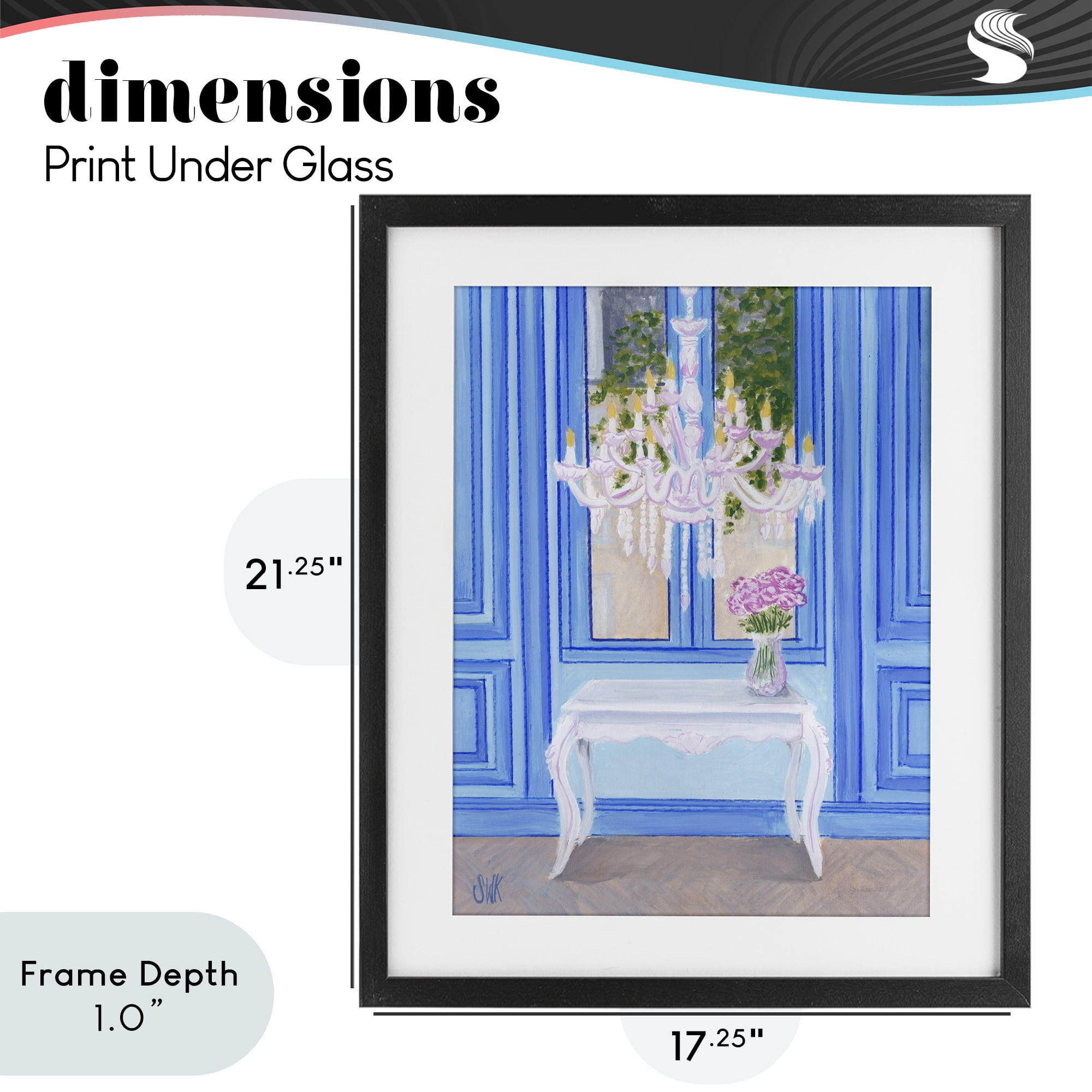 Stupell Industries French Window Architecture Black Framed Print Under Glass, design by Sarah Waldron Kimball