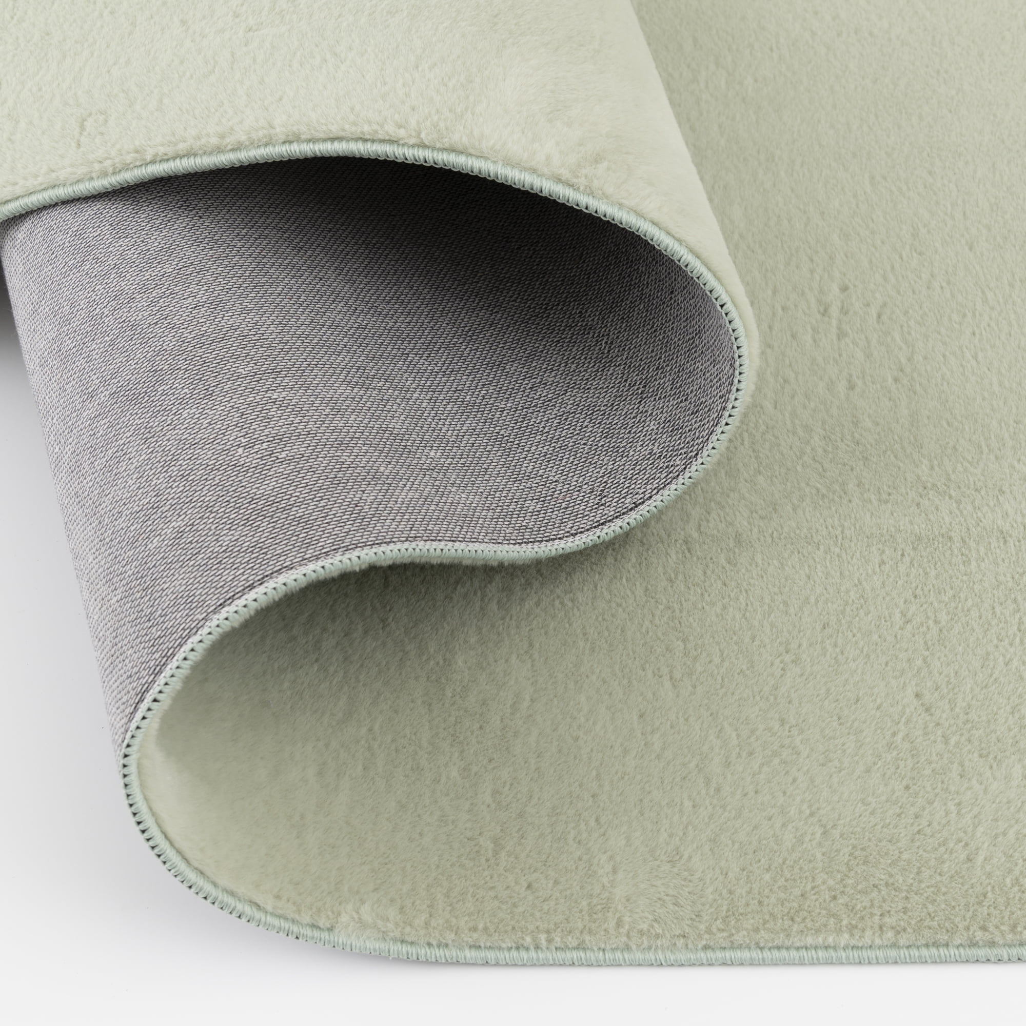 Mainstays Rabbit Faux Fur Sage Area Rug 5x7, Recommended for Living room, Dining Area, Bedroom