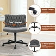 thumbnail image 4 of Chaise Moderne à Croisillons, Chaise de Bureau Extra Grand avec Hauteur Réglable et Roulettes Pivotantes à 360°, Chaise de Bureau Ergonomique Pivotante et Confortable pour la Maison, 4 of 7