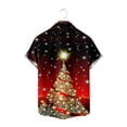 thumbnail image 5 of DDAPJ pyju Men's Christmas Hawaii Shirt Prime Day Deals, Snowflake Graphic Casual Button Down Shirts Short Sleeve Bowling Shirt Lightweight Vacation Party Tops Red XL, 5 of 6