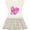 Natural with Stripes, variant on Inktastic Breast Cancer Awareness- Pink Ribbon Around Heart Girls Toddler Dress