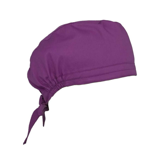 Scrub Cap with Sweatband Adjustable Tie Back Scrub Hat