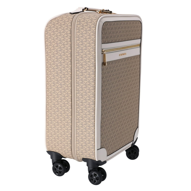 Michael Kors Jet Set Travel Trolley Carry on Suitcase MK Signature Light Cream