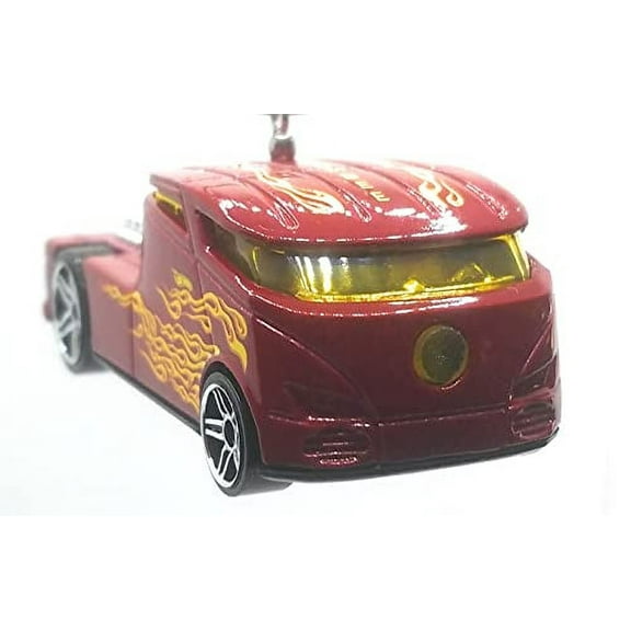 Christmas Ornament for Volkswagen T1 Van Qombee Dark Red Flames