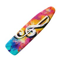 HELLHERO Ironing Board Cover, Standard Size Iron Board Covers with Heavy Duty Adjustable Elastic Edges, Heatproof Ironing Board Covers for Smooth Ironing(Music notes, 15"x54")
