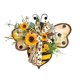 thumbnail image 3 of Marco de corona de metal en forma de abeja para manualidades de bricolaje, arte de hierro resistente para decoración interior y exterior, ideal para bodas de Pascua eventos en el jardín, 1 paquete, 3 of 7