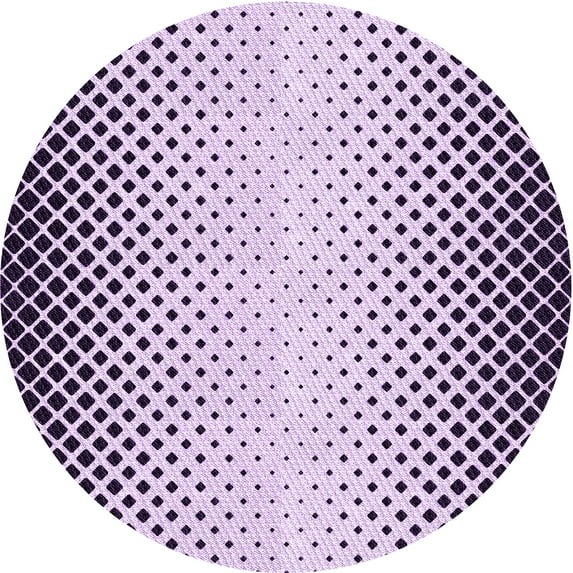 Ahgly Company Indoor Round Patterned Rebecca Purple Area Rugs, 6' Round