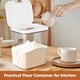 thumbnail image 3 of Contenedor grande de almacenamiento de harina, soporte para alimentos con tapa abatible automática, caja de contenedor de almacenamiento de arroz de 5,5 L, contenedor alto de harina para almacenamient, 3 of 6