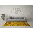 thumbnail image 3 of Ahgly Company Machine Washable Indoor Rectangle Oriental Yellow Industrial Area Rugs, 2' x 3', 3 of 4