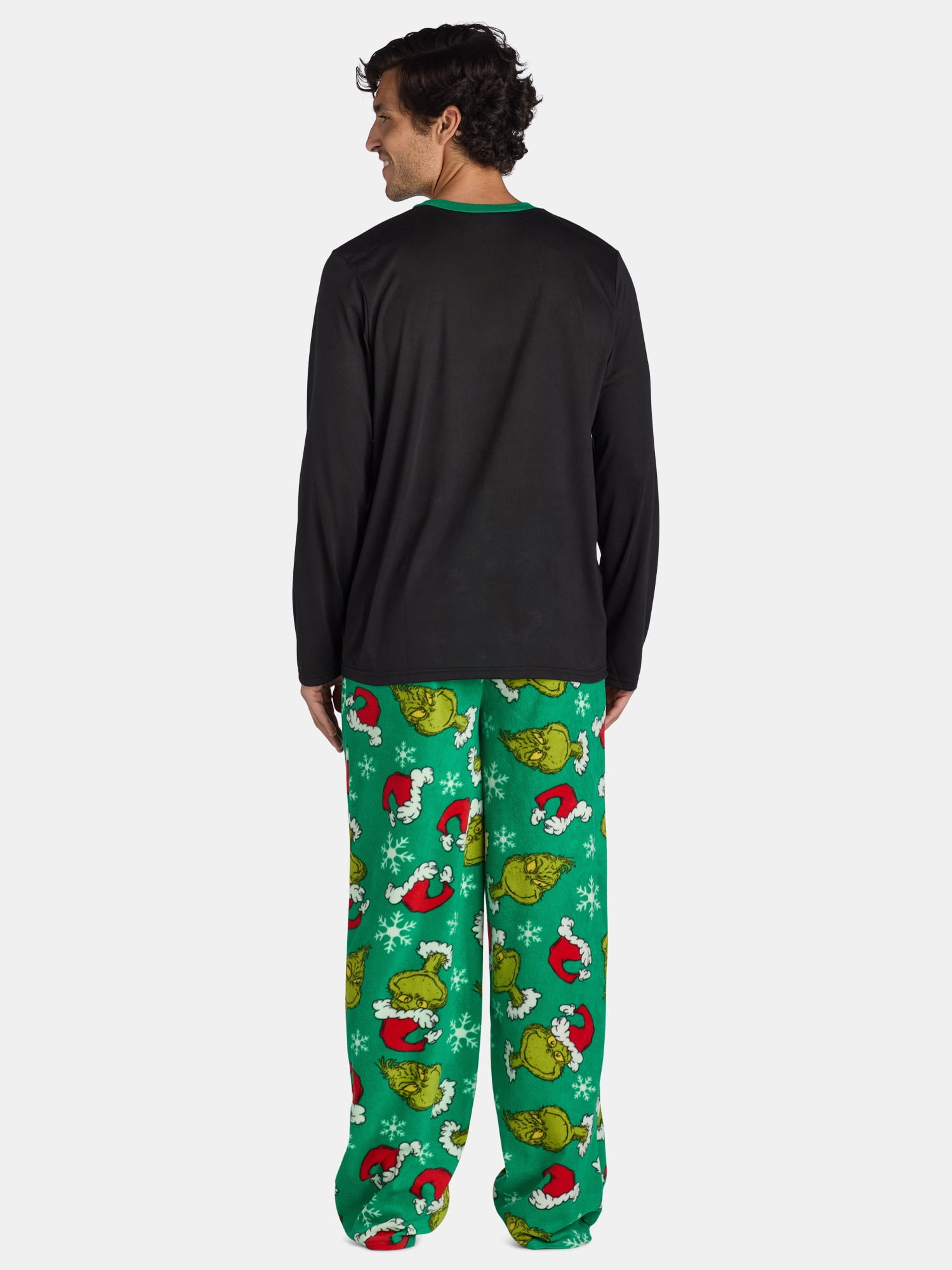 Dr. Seuss Merry Grinchmas Matching Family Pajama Set, 2-Piece, Men's