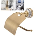 thumbnail image 3 of Vintage Brass Toilet Paper Holder, Antique Gold Finish Wall Mounted Bathroom Accessory, For Commercial Or Household Use, Ensuring Durability And, 3 of 4