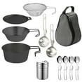 thumbnail image 1 of Outdoor Cookware Set Stainless Steel Camping Bowl with Colander Spoon, 1 of 7