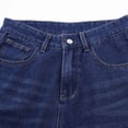 thumbnail image 5 of ZGRBOU Women's Wide Leg Capri Jeans High Waist Straight Stretchy Jeans Summer Casual Denim Capris Pants with Pockets, 5 of 7