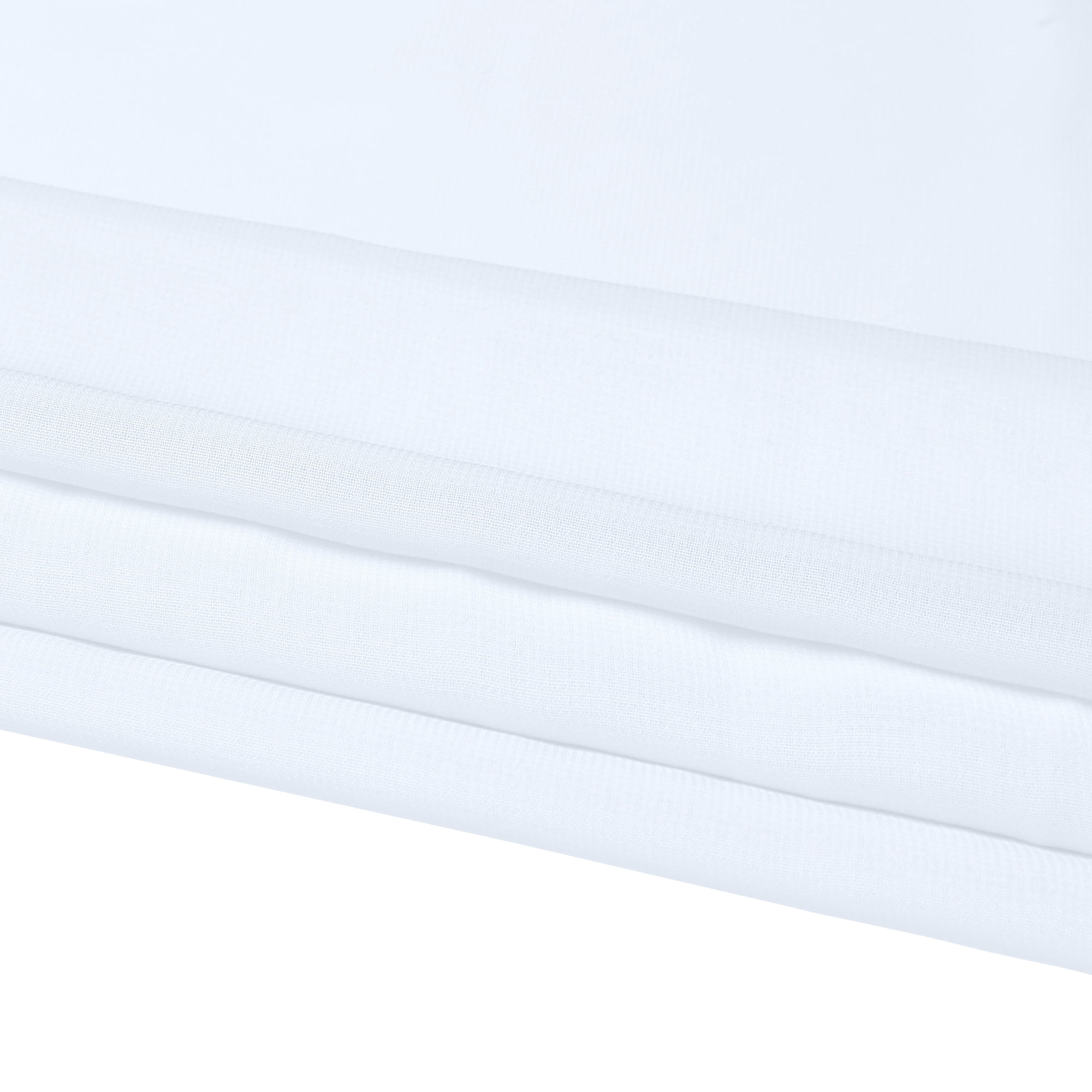 Unique Bargains 10ft Chiffon 120 Inch Long Sheer Romantic Table Runner (6 Count) White 28x120 Inch