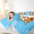 thumbnail image 5 of Manfei Gingerbread Man Teens Bedding Comforter Set, Merry Christmas Twin Comforter Sets, Dreamy Winter Blue Snowflake Reversible Bedding Set, Breathable Home Decor, 2 Pieces, 5 of 9