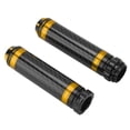 thumbnail image 3 of 2 uds cubierta de agarre de barra de manillar de motocicleta fibra de carbono resistente a la corrosión impermeable Universal para manillar de 7/8 pulgadas dorado, 3 of 9