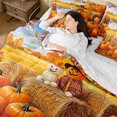 thumbnail image 5 of Erosebridal Scarecrow Field 7-Piece Twin Bedding,Fall Harvest Bedding Comforter Set,Orange,Reversible, 5 of 6