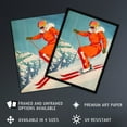 thumbnail image 2 of Artery8 Woman Skier Skiing Mountain Slope Snow Alps For Living Room Large Wall Art Poster Print Thick Paper 18X24 Inch, 2 of 5