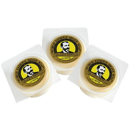 - Col. Conk World's Famous Shaving Soap, Almond * 3 - Pack * Each Net Weight 2....