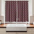 thumbnail image 2 of Ambesonne Modern Kitchen Curtains, Abstracted Pumpkins Graphic, 55"x45", Pink Mustard and Grey, 2 of 3