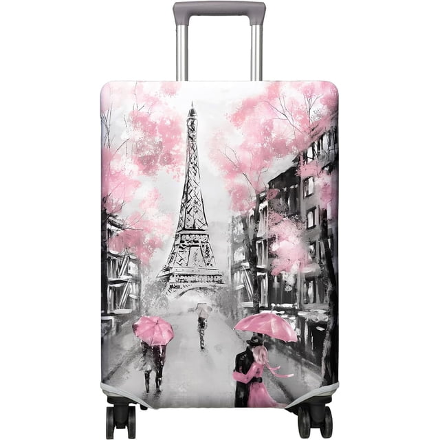 Travel Luggage Cover Suitcase Protector Fits 18-32 Inch Luggage Wheel Covers Patterned Travel Related Items Flower Luggage Protector Elastic Luggage Anti-scratch Suitcase Cover XL