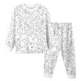 thumbnail image 1 of Ensemble de Pyjama Peint à la Main pour Garçon et Fille Peuvent Jouer et Se Porter, 1 of 3