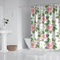 thumbnail image 2 of Pioneer Flower Floral Print Pattern Shower Curtain 84"x72", Bathroom Decorative Shower Curtain Set with 12 Hooks, Waterproof Washable, 2 of 6